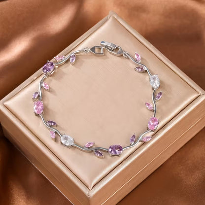 “Tulipan con circones” Pulsera exclusiva + box de regalo