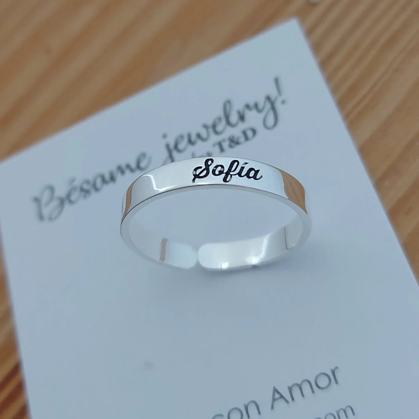 “Nuestra Promesa Eterna” Anillo personalizado + box de regalo