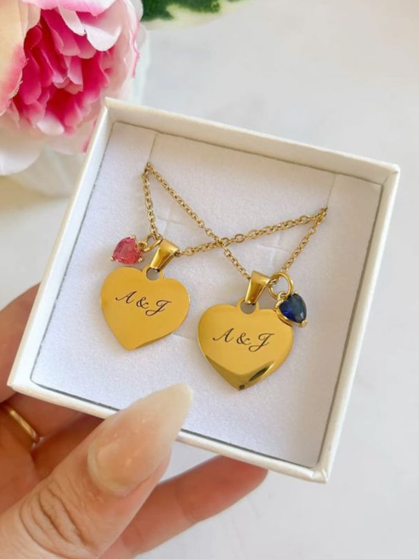 "Amor Eterno" Collar Corazón Personalizado + Box de Regalo