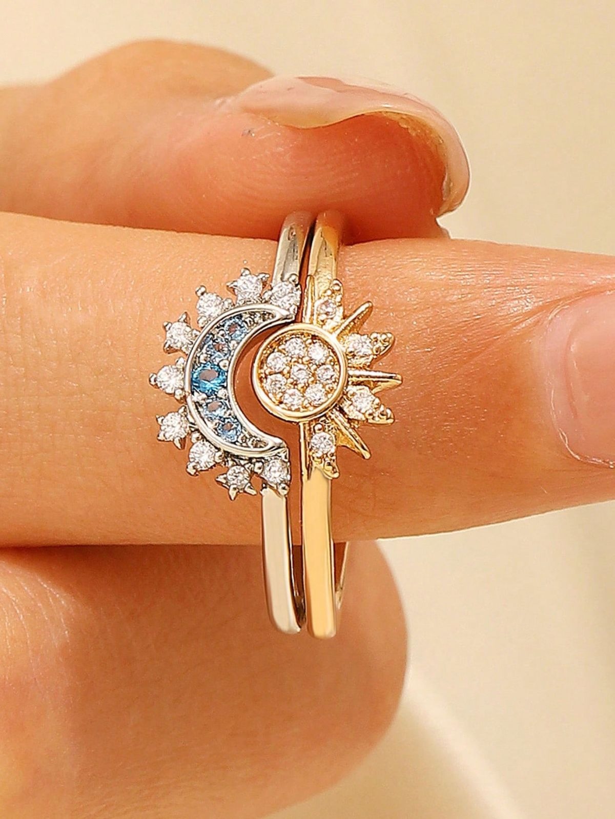 Anillo "Sol y Luna" + Box de regalo