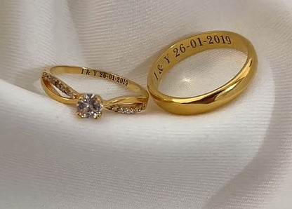 “Nuestra Promesa Eterna” Anillo personalizado + box de regalo