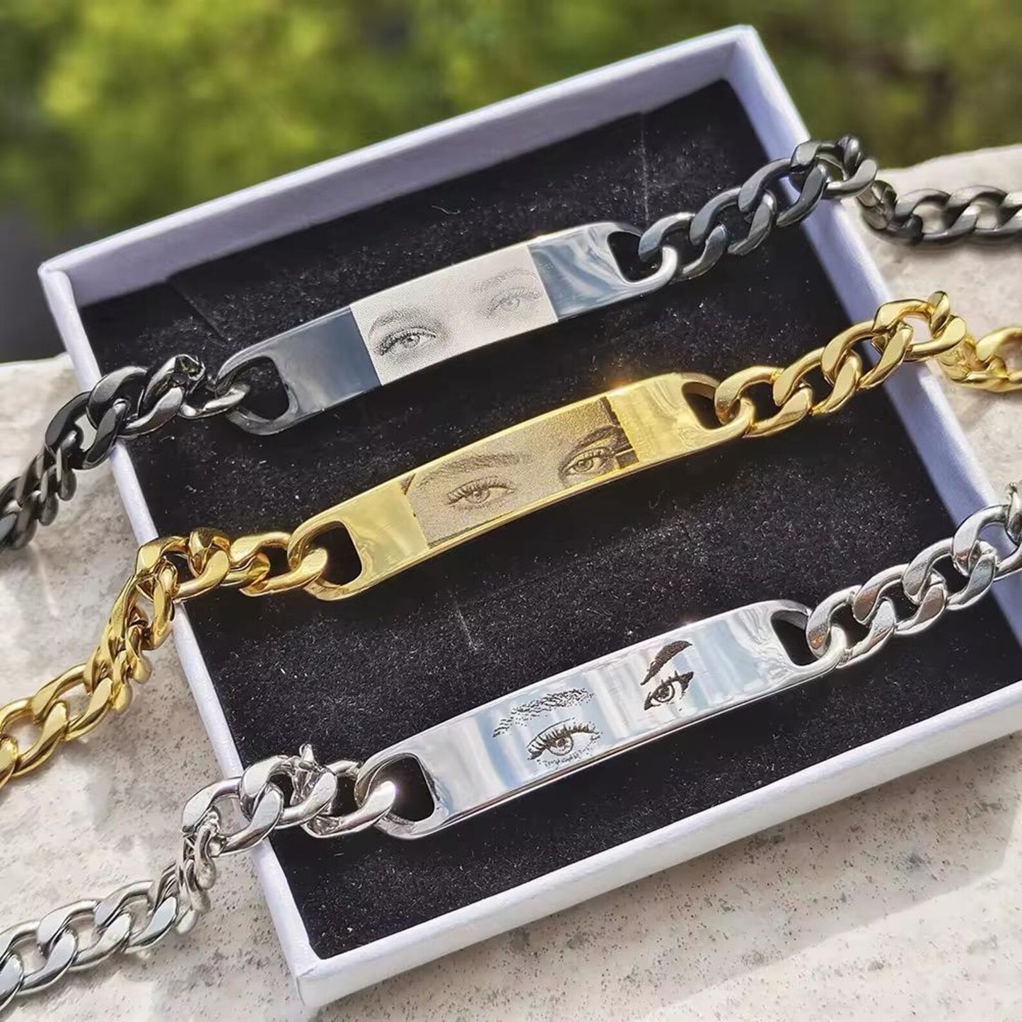 "Tu mirada" pulsera personalizada + box de regalo